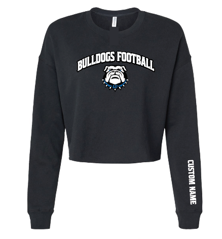 LB BULLDOGS FOOTBALL Crop Crewneck