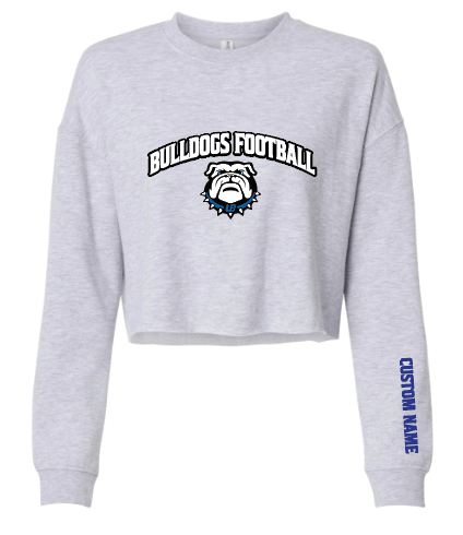 LB BULLDOGS FOOTBALL Crop Crewneck