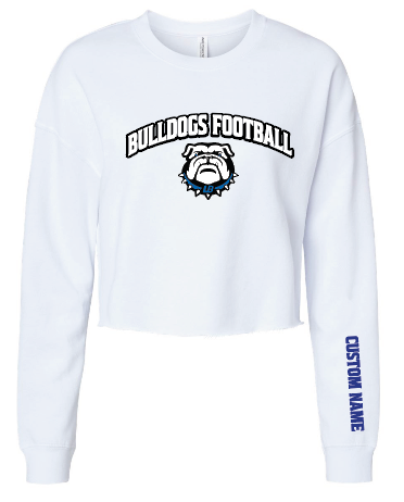 LB BULLDOGS FOOTBALL Crop Crewneck