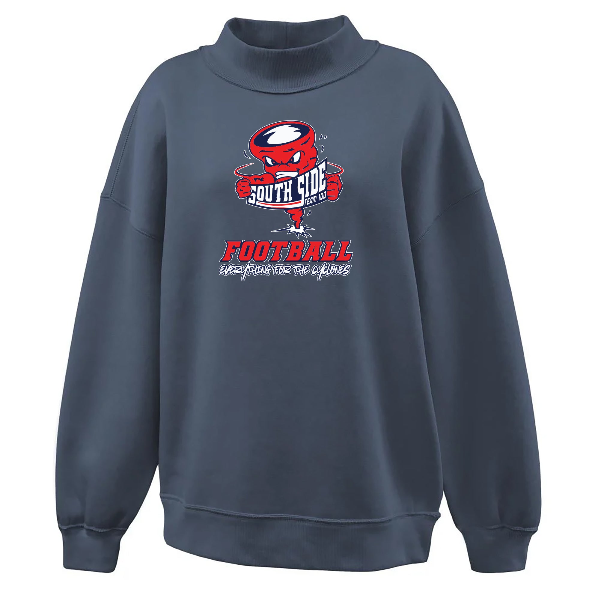 South Side High School Football Team 100 Mock Neck Sweatshirt