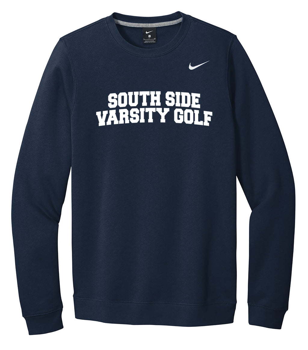 South Side Girls Golf Embroidered Nike Club Fleece Crew