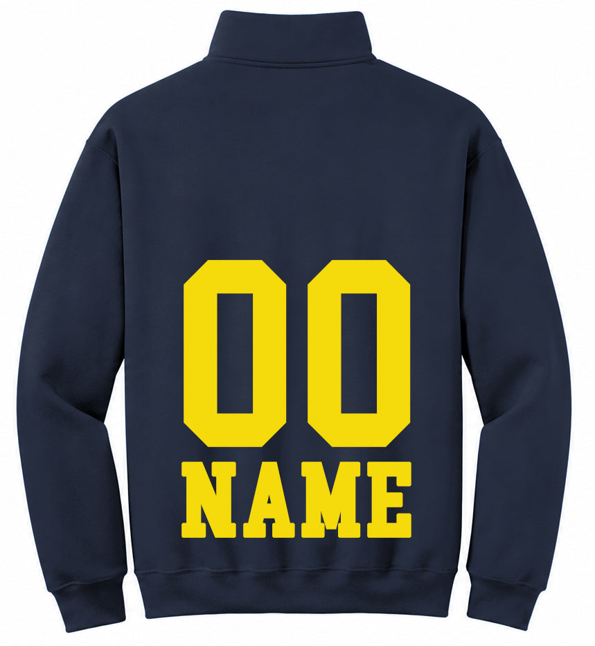 MS 207 Volleyball EMBROIDERED 1/4 zip Sweatshirt