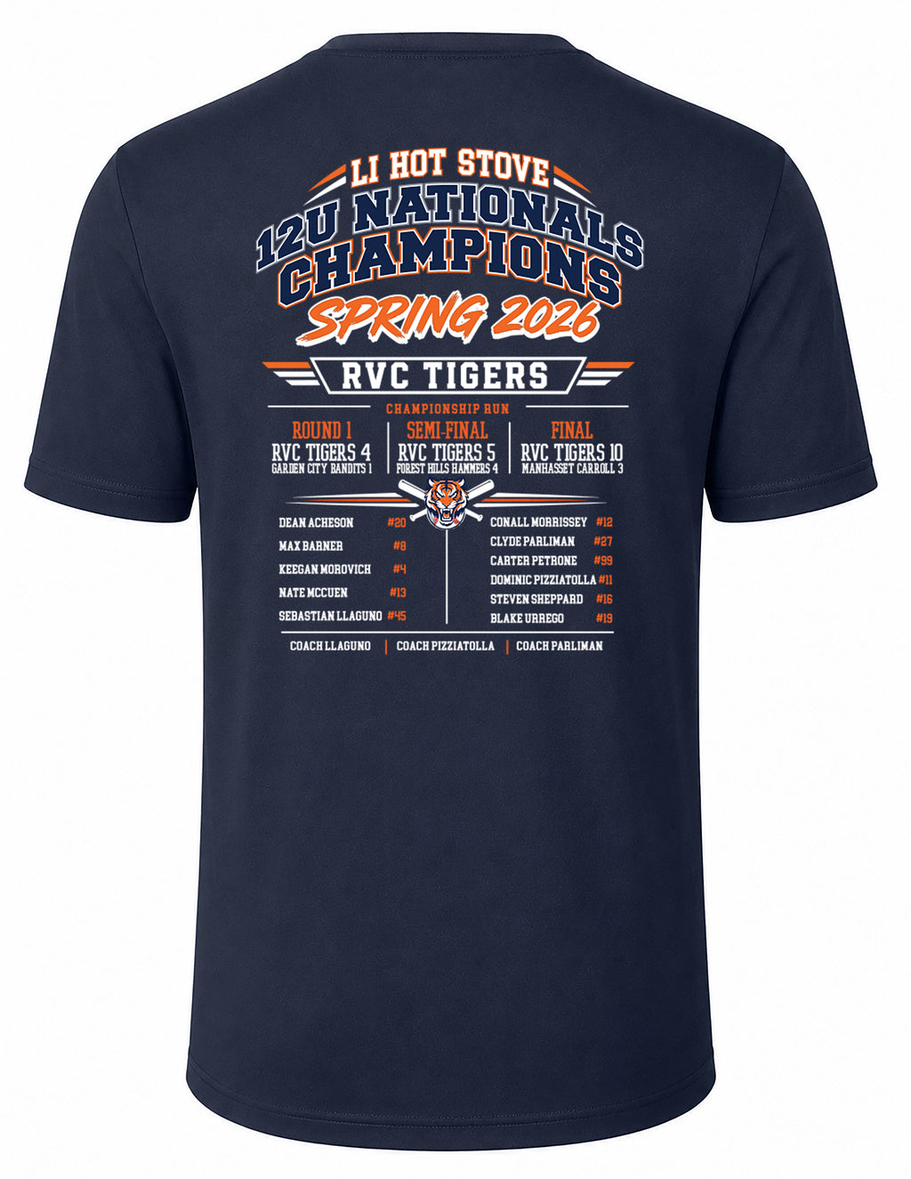 RVC TIGERS NATIONALS CHAMPIONS  PERFORMANCE T-SHIRT