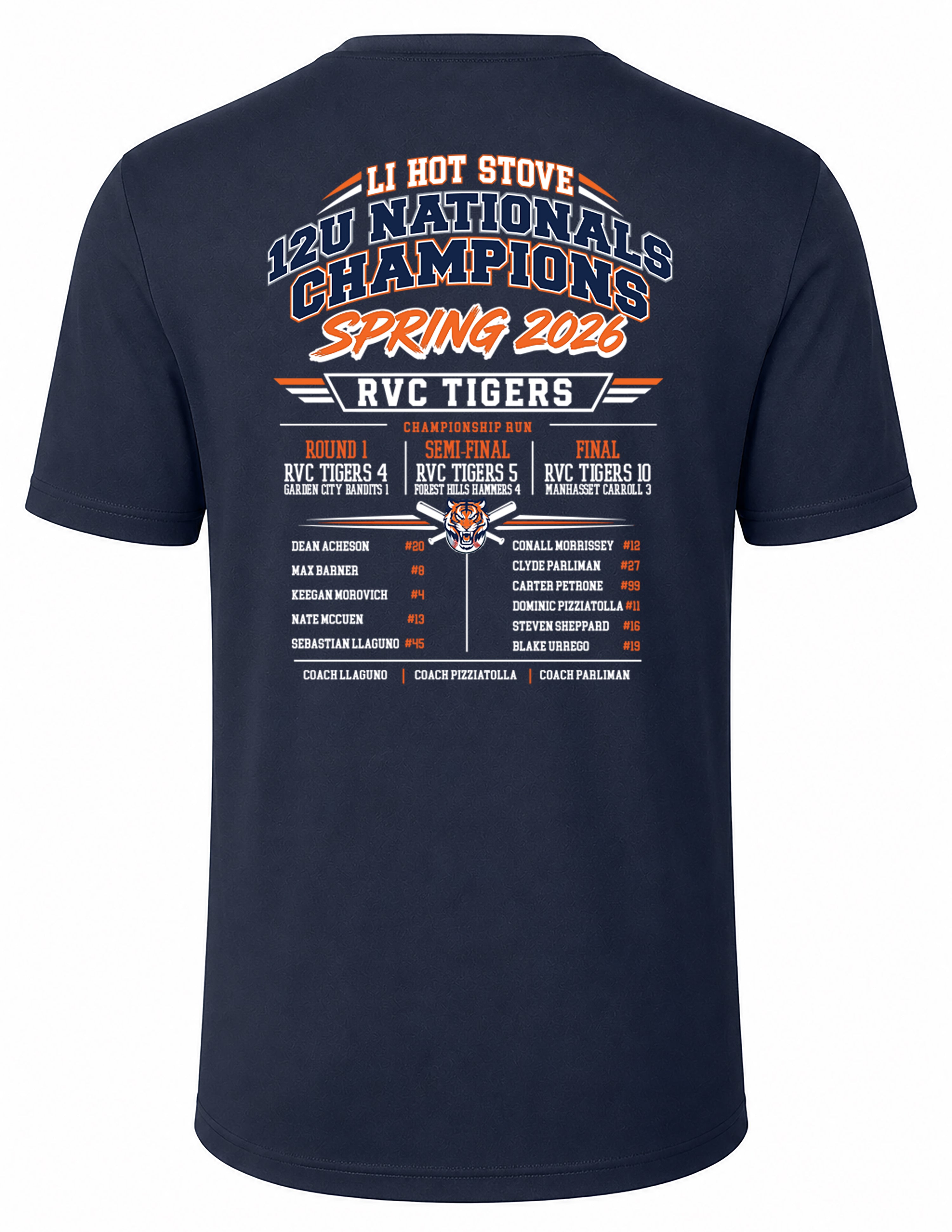 RVC TIGERS NATIONALS CHAMPIONS  PERFORMANCE T-SHIRT