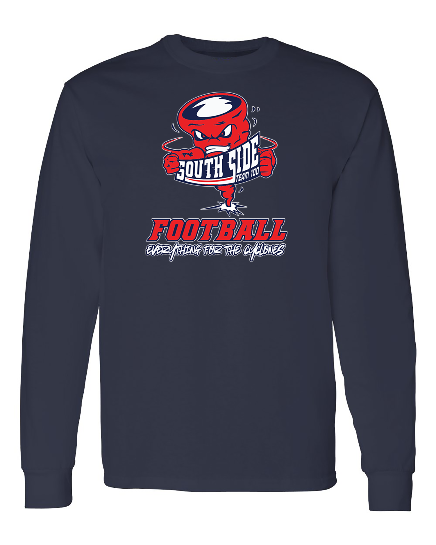 South Side High School Football Team100 Long Sleeve T-shirt