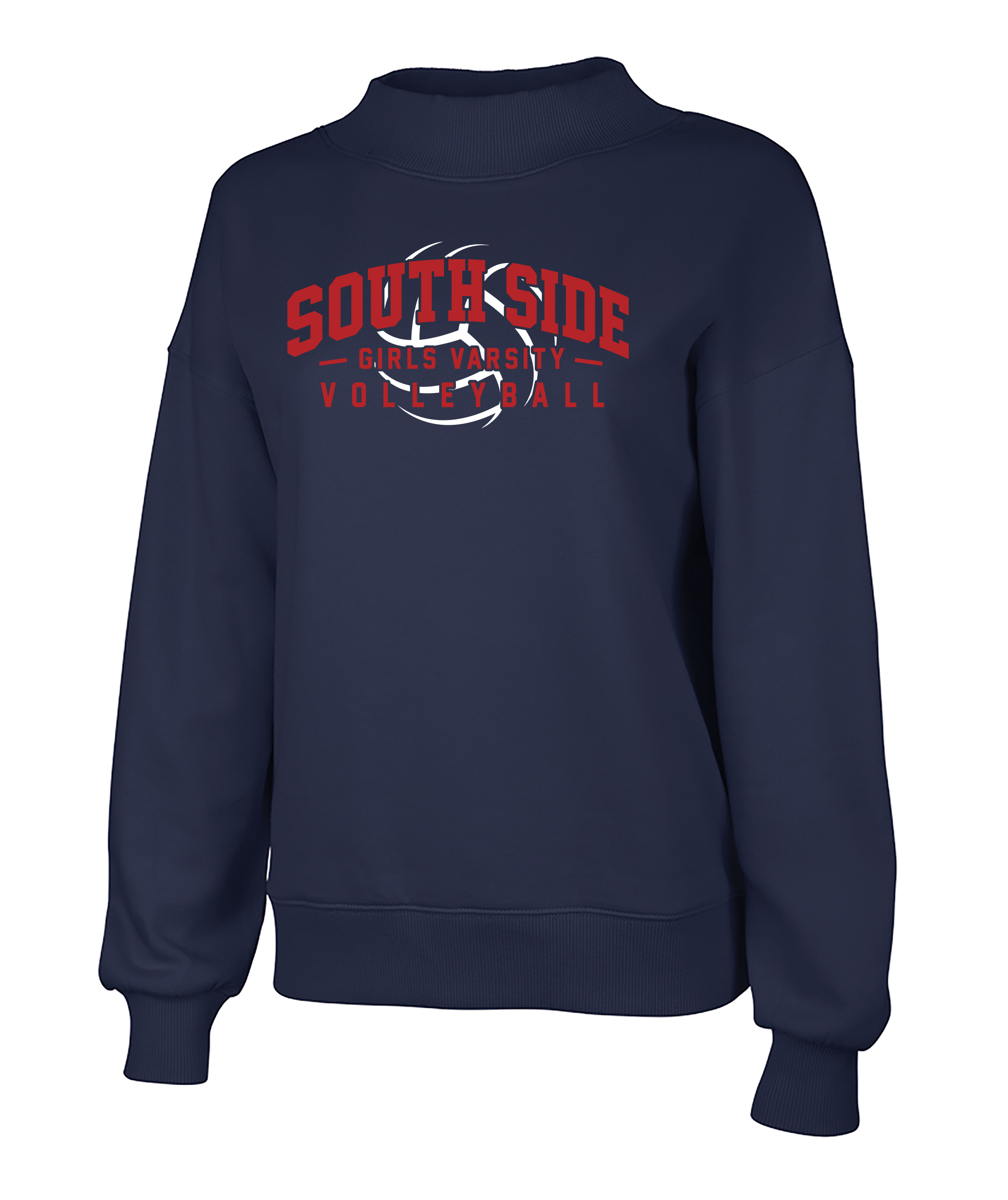 SOUTH SIDE GIRLS VARSITY VOLLEYBALL WOMEN'S MOCK-NECK SWEATSHIRT