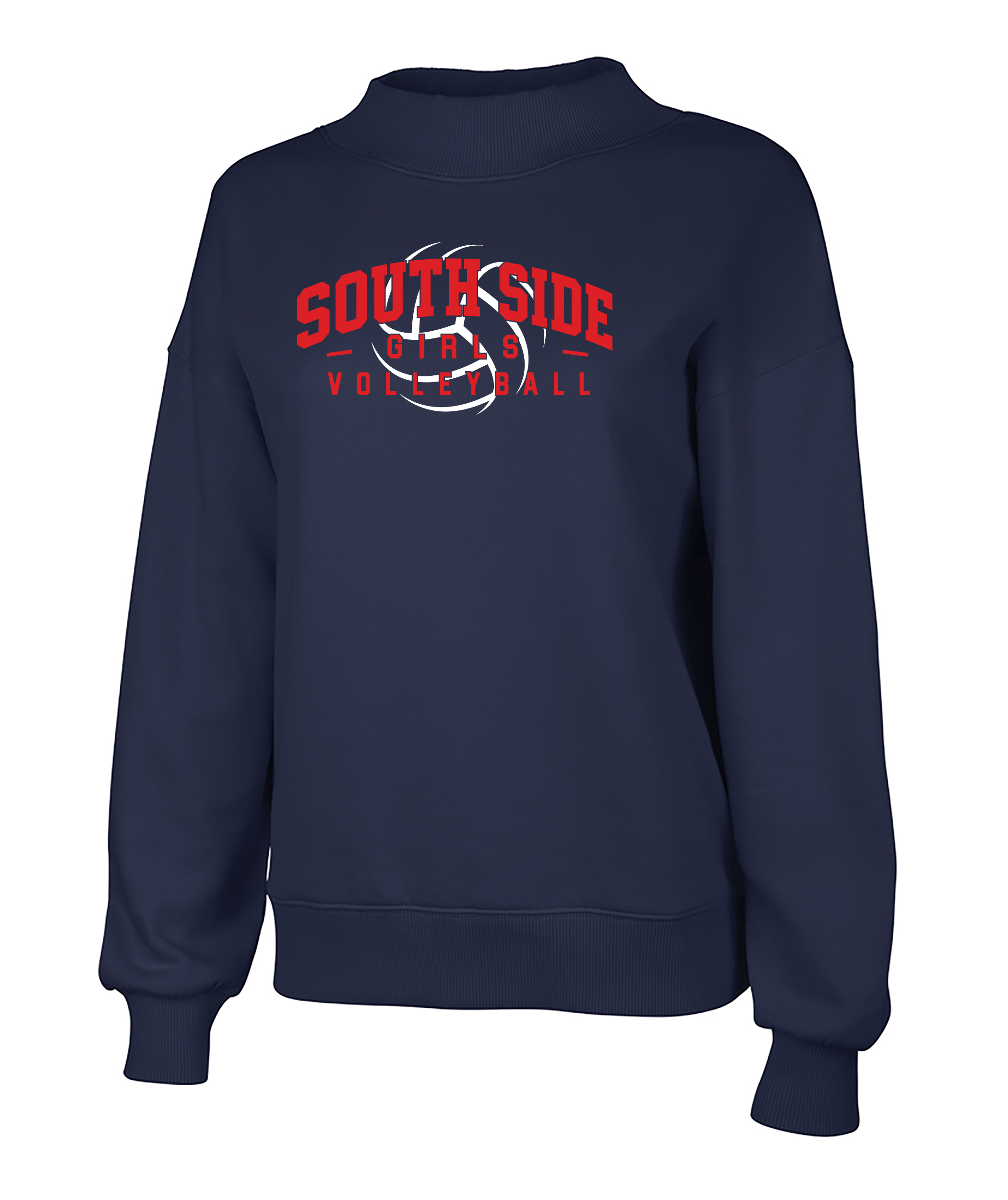 SOUTH SIDE GIRLS VOLLEYBALL WOMEN'S MOCK-NECK SWEATSHIRT
