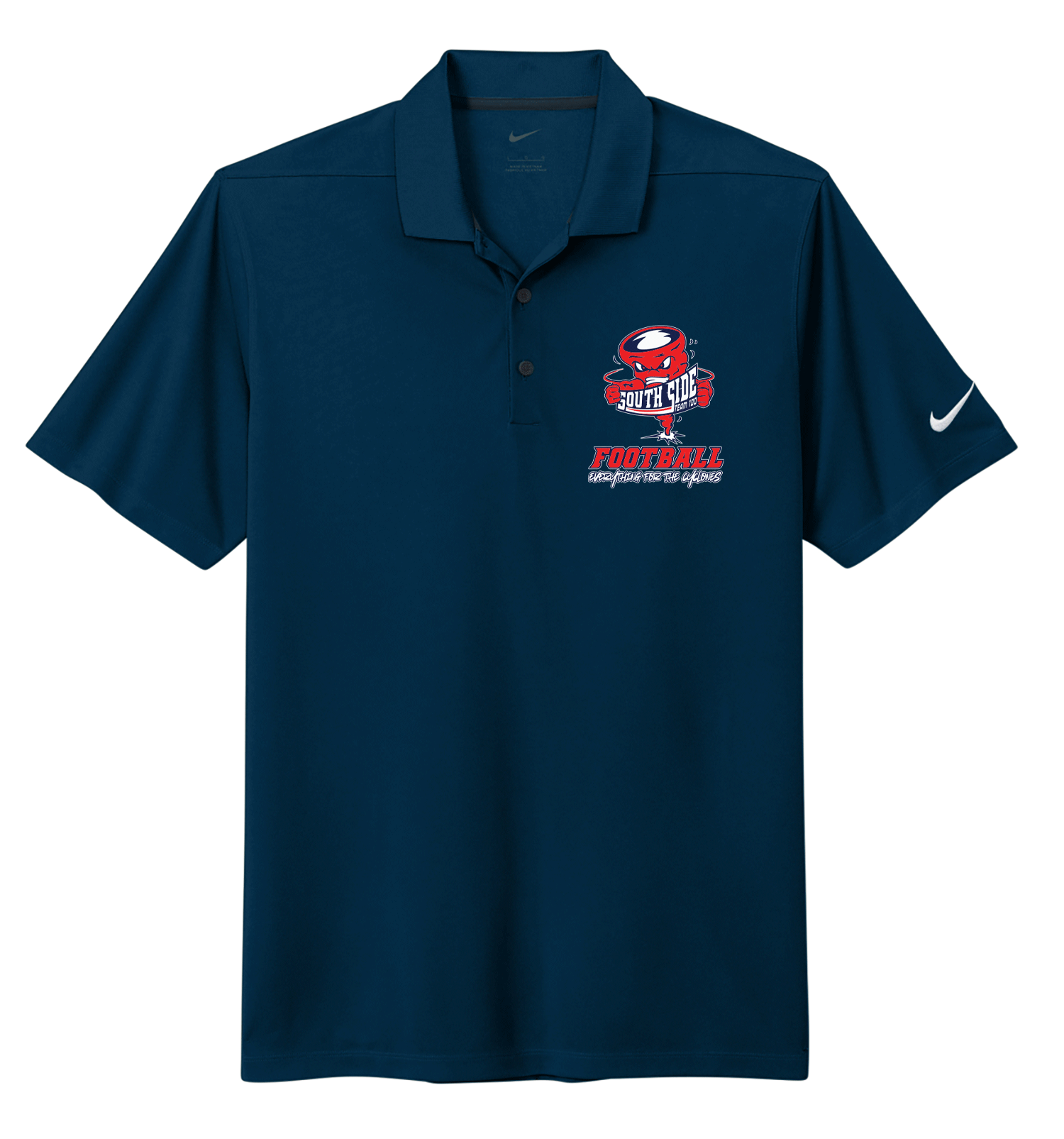 South Side High School Football Team 100 Printed Nike Polo