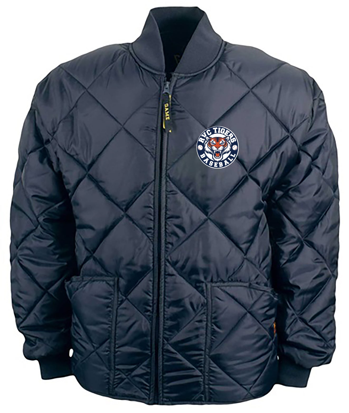 RVC TIGERS BASEBALL EMBROIDERED PUFFER JACKET