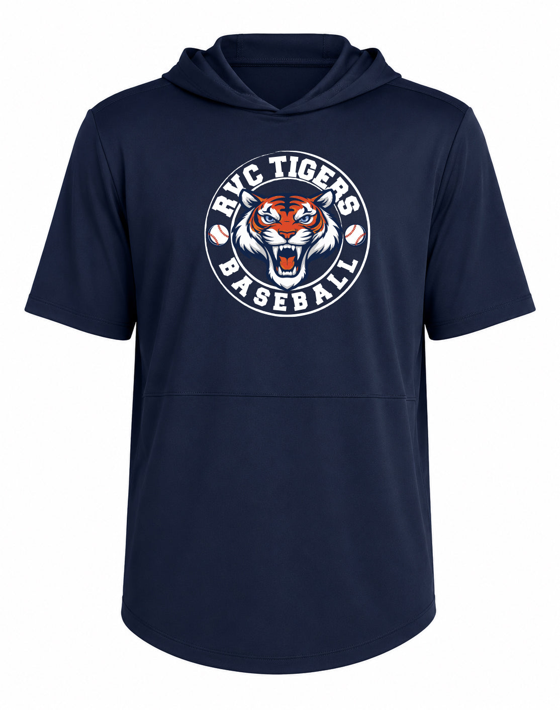 RVC TIGERS BASEBALL SHORT SLEEVE PERFORMANCE HOODIE