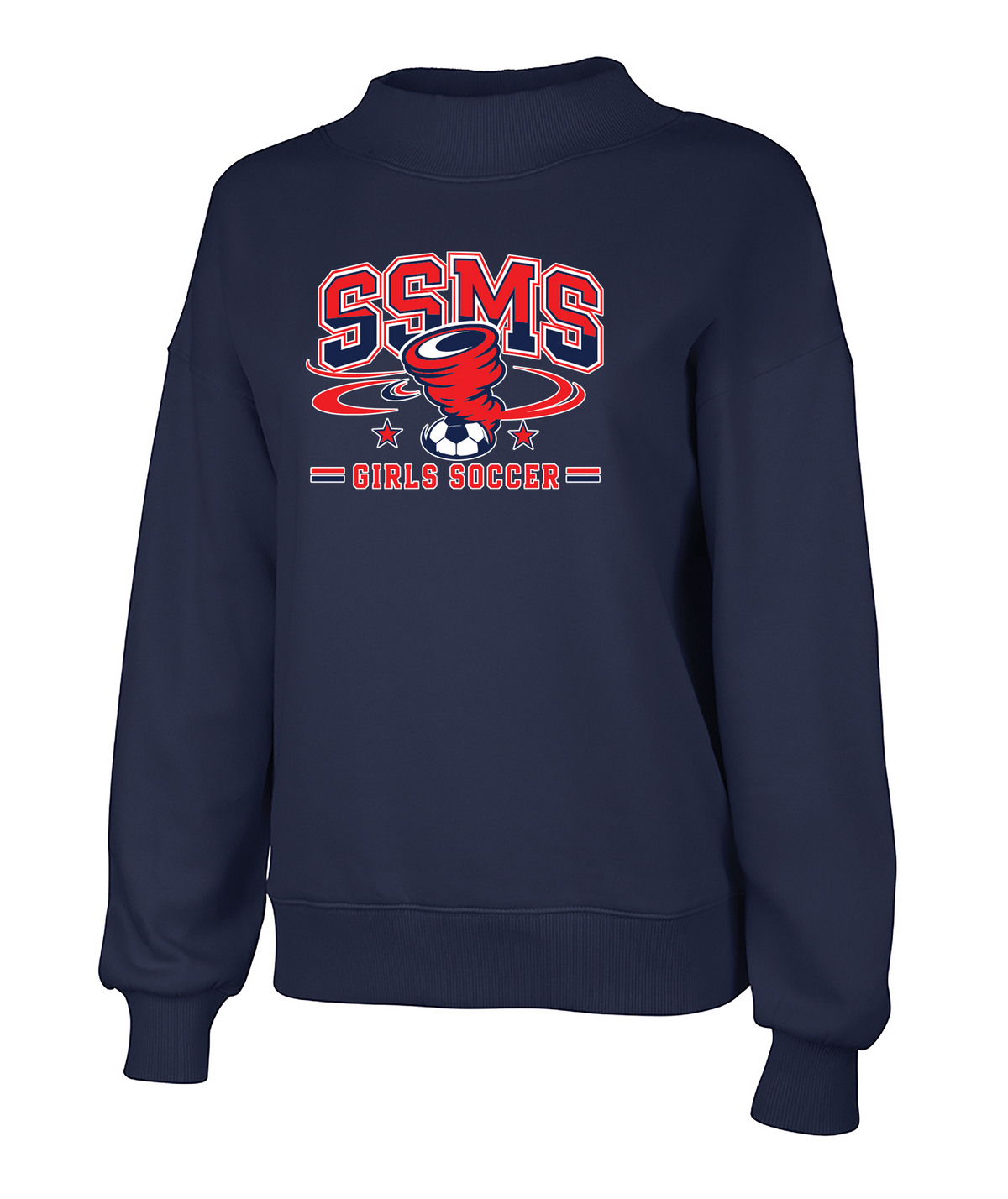 SSMS GIRLS SOCCER Charles Rivers Mock-neck sweatshirt