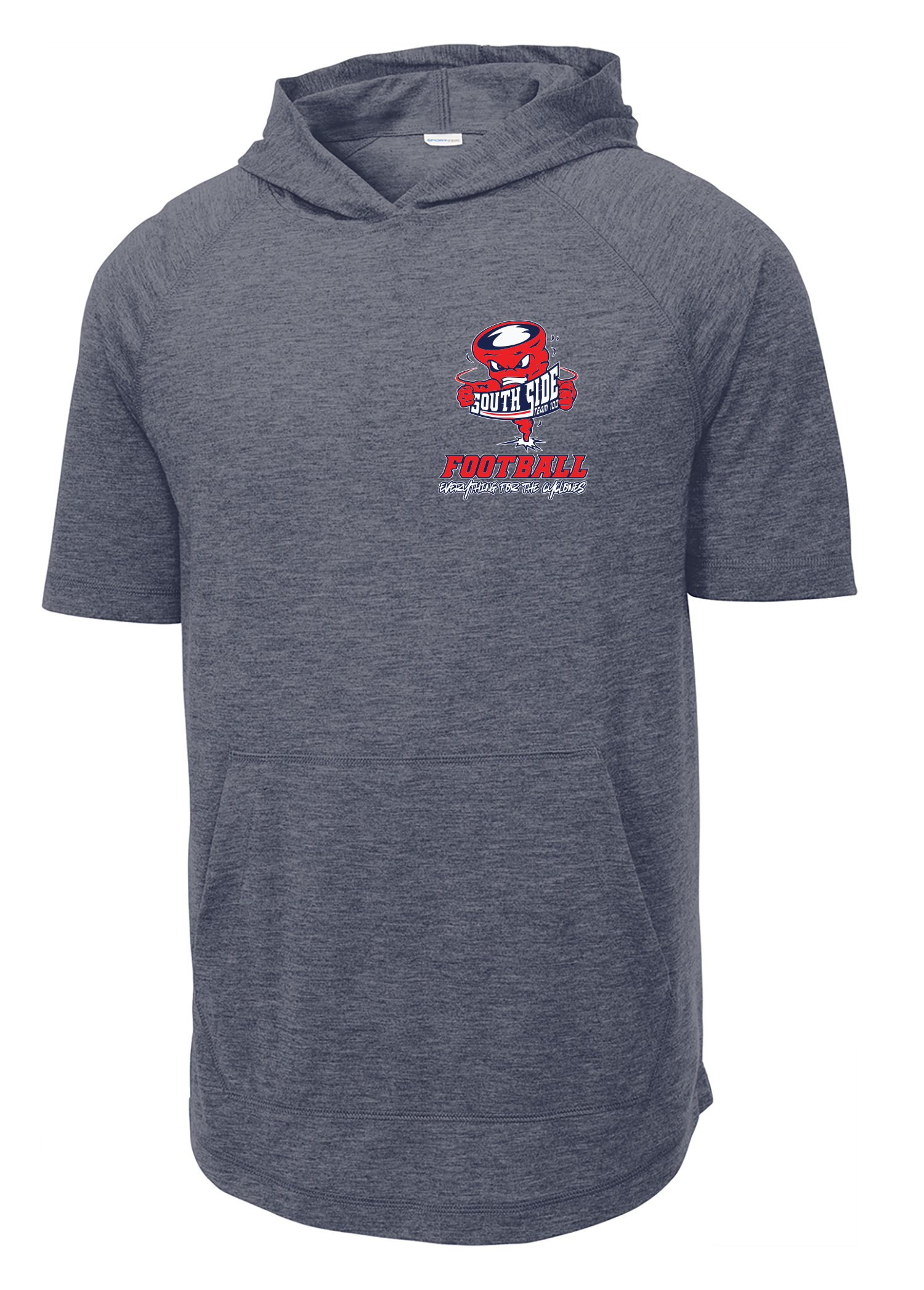 South Side High School Football Team 100 Tri-blend Short Sleeve Hoodie