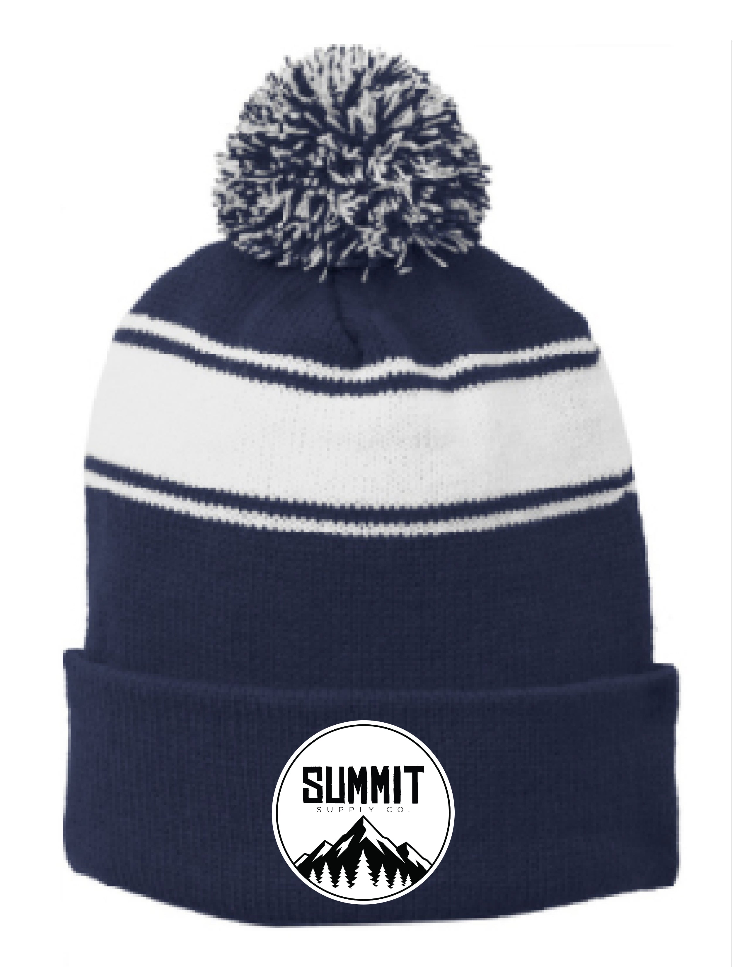 SUMMIT SUPPLY CO EMBROIDERED POM POM HAT