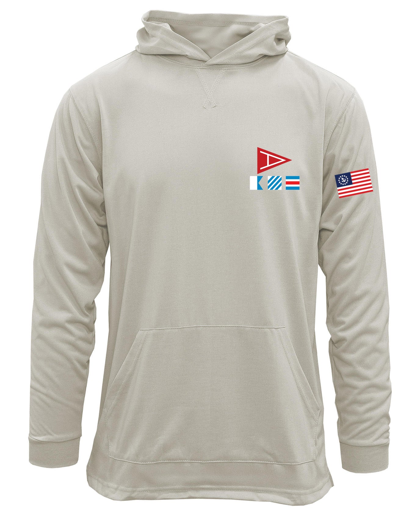 Amityville Yacht Club Flag Printed UPF 15+ MEN'S SPUNSOFT TECH HOODIE