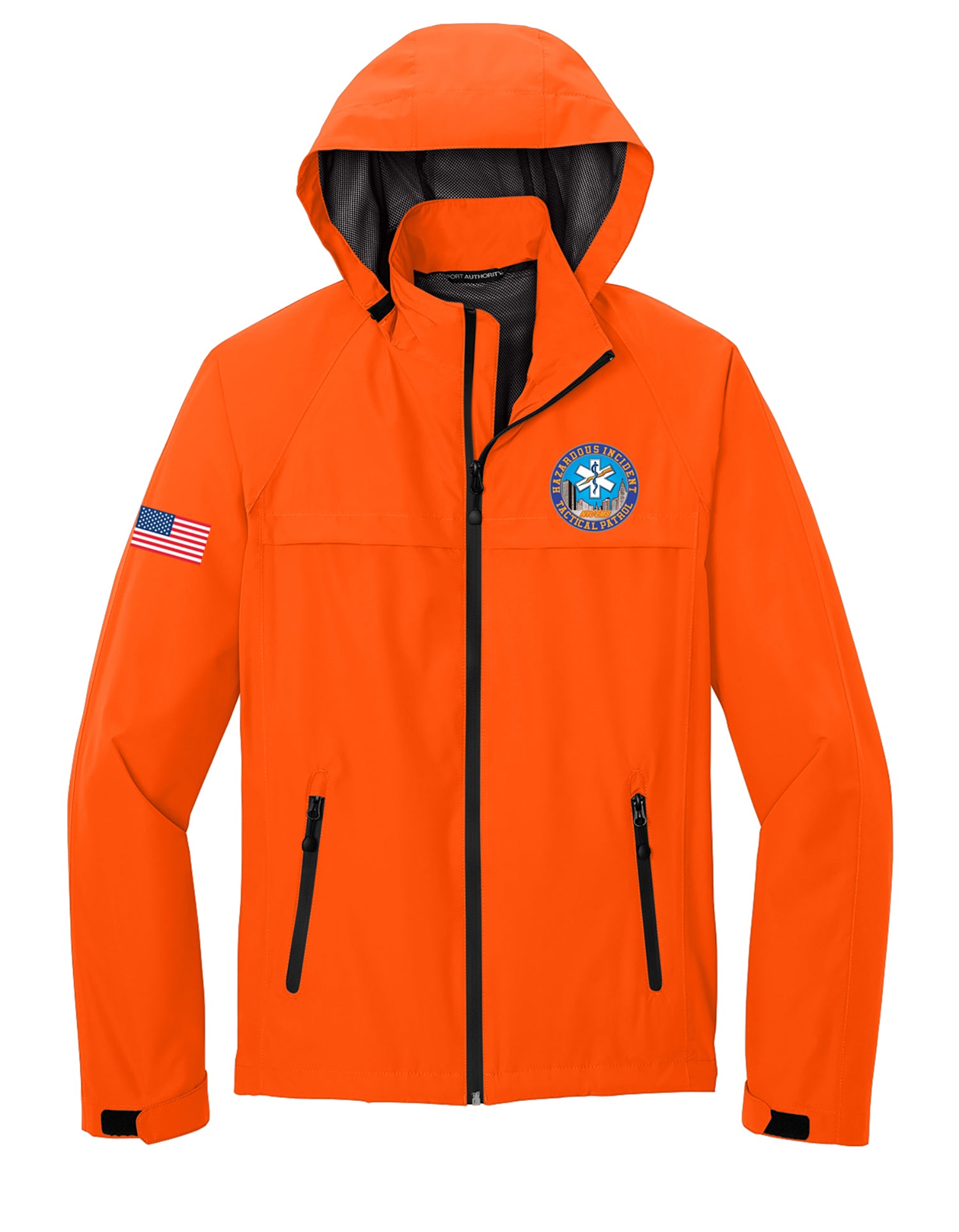 NYC HAZARD INCIDENT TACTICAL PATROL Embroidered Waterproof Jacket
