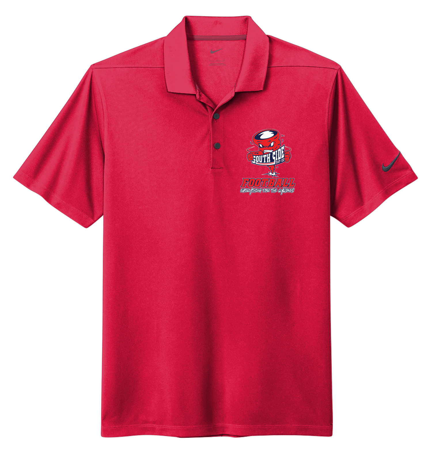 South Side High School Football Team 100 Printed Nike Polo
