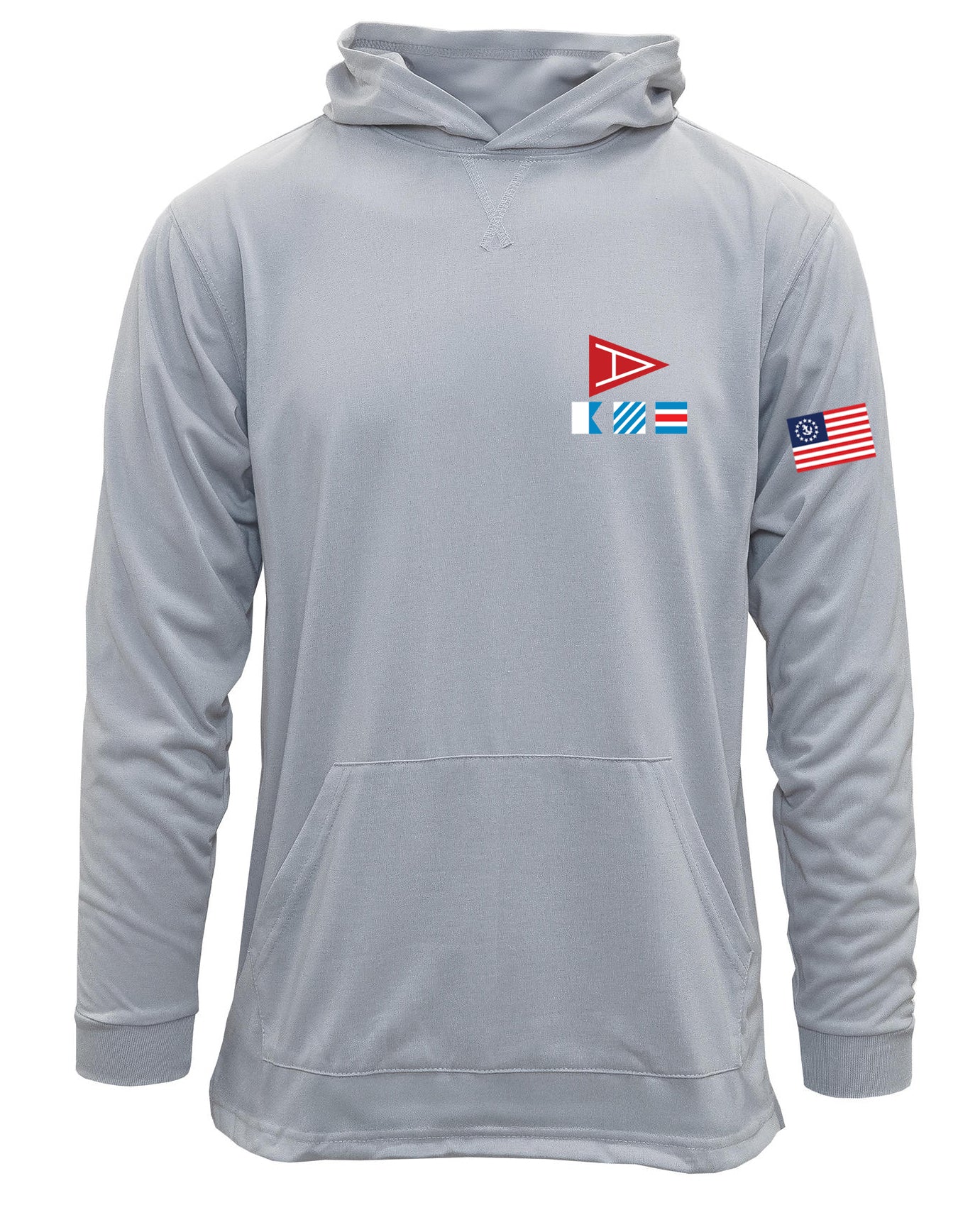 Amityville Yacht Club Flag Printed UPF 15+ MEN'S SPUNSOFT TECH HOODIE