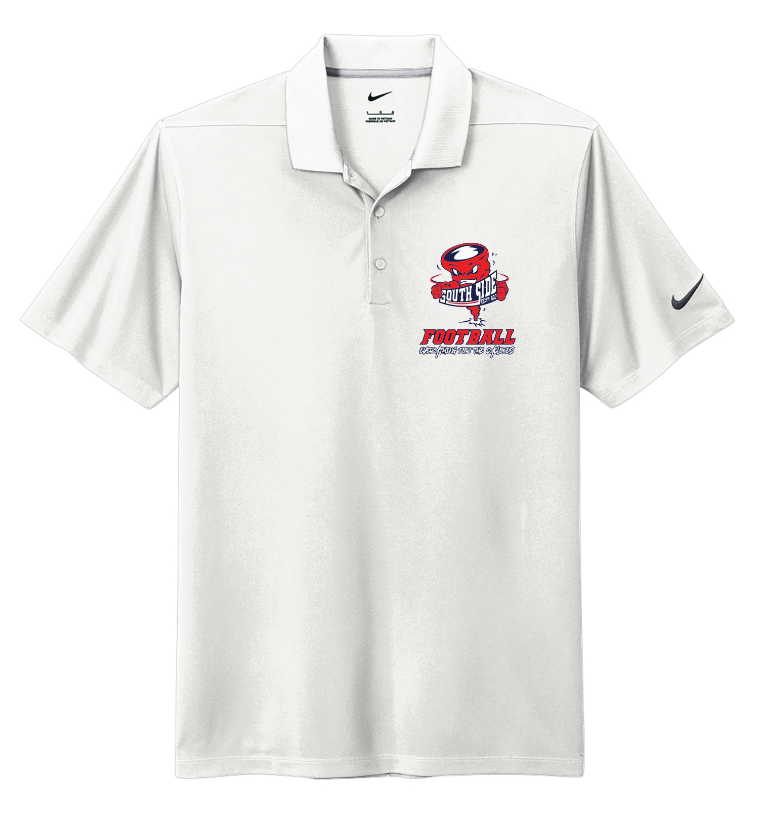 South Side High School Football Team 100 Printed Nike Polo