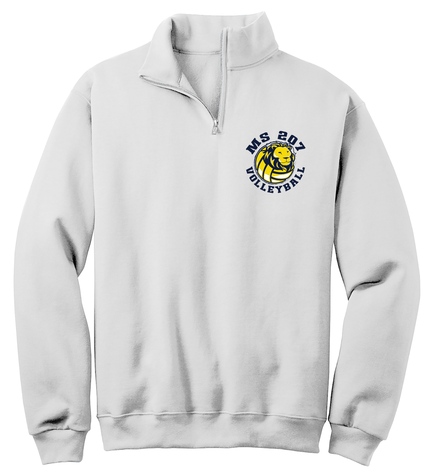 MS 207 Volleyball PRINTED 1/4 zip Sweatshirt