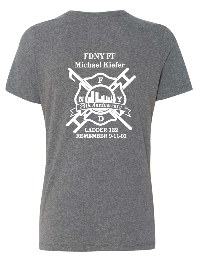FDNY MICHAEL KIEFER 25 ANNIVERSARY WOMEN'S RELAX FIT T-SHIRT
